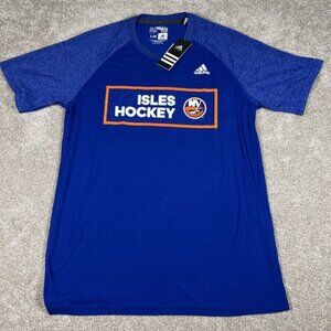 NY Islanders Shirt Men's Large Adidas Blue NHL Ultimate Tee Isles Hockey NWT